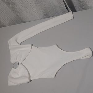 White Single Sleeve Going Out Top 🔥